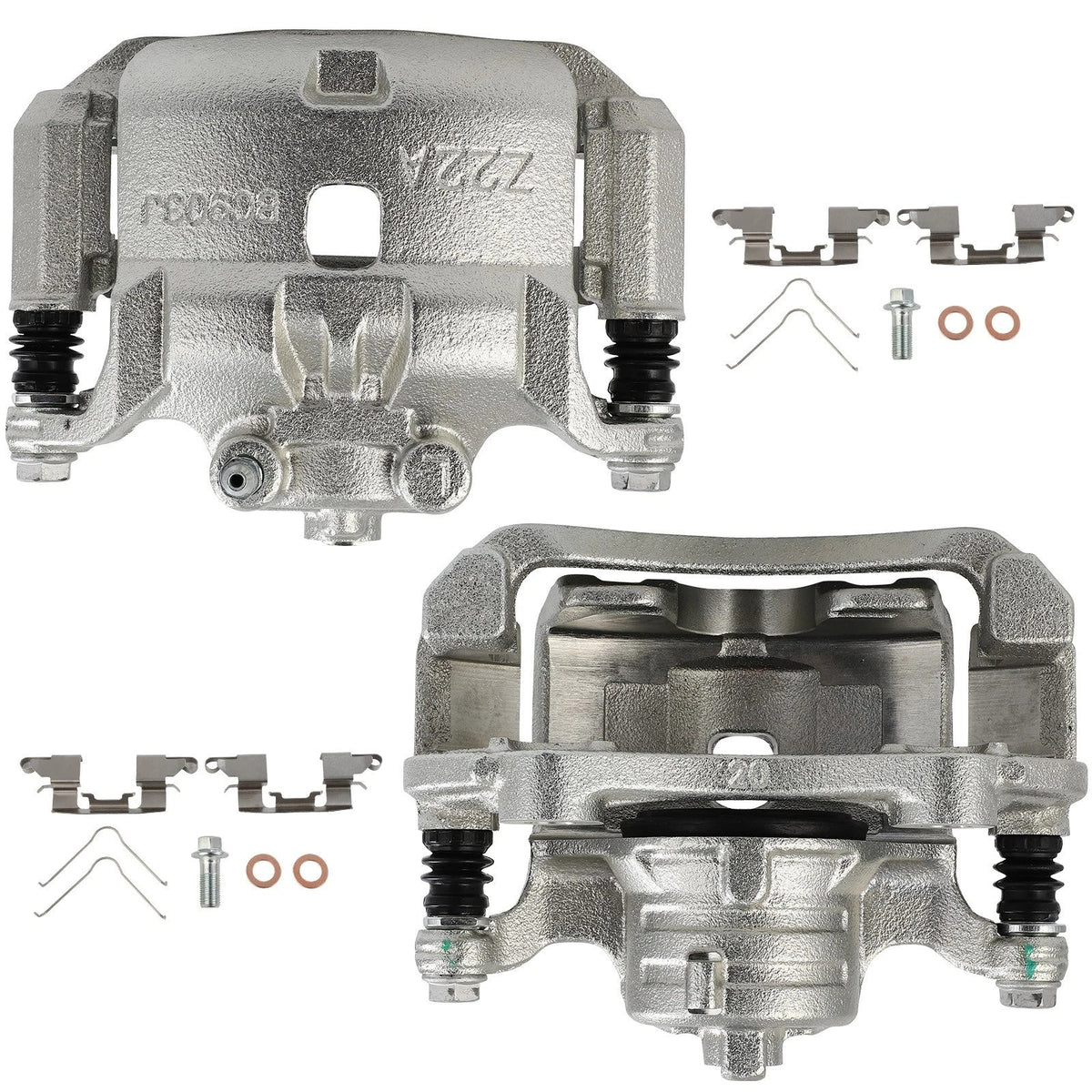 Front Pair of Brake Calipers w/ Bracket for 2012-2015 Nissan March