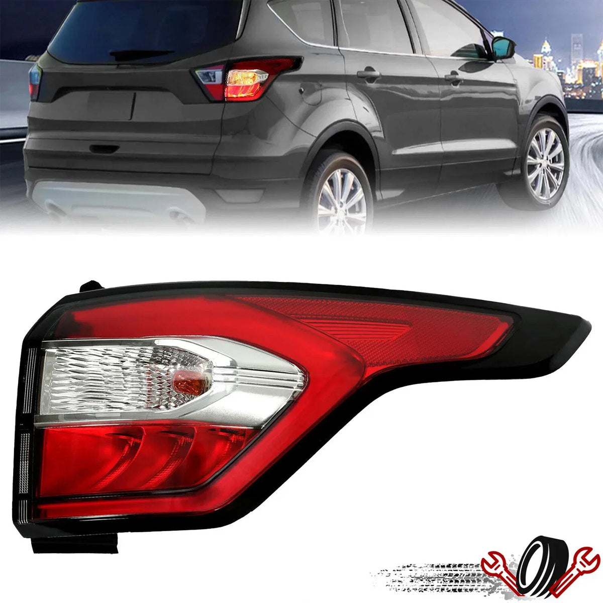 Tail Light Brake Lamp for Ford Escape (2017–2019) Right Passenger Side