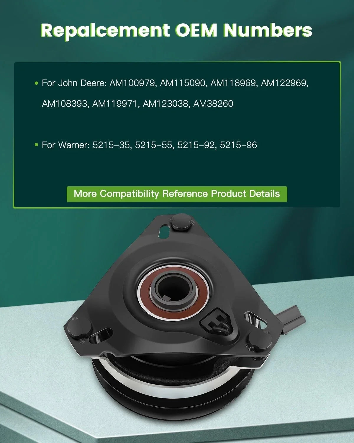 PTO Clutch for John Deere LX188 (Fits AM122969 AM118969 AM100979 AM38260)