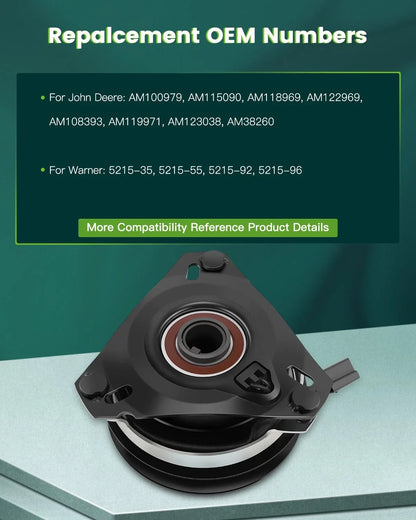 PTO Clutch for John Deere LX188 (Fits AM122969 AM118969 AM100979 AM38260)