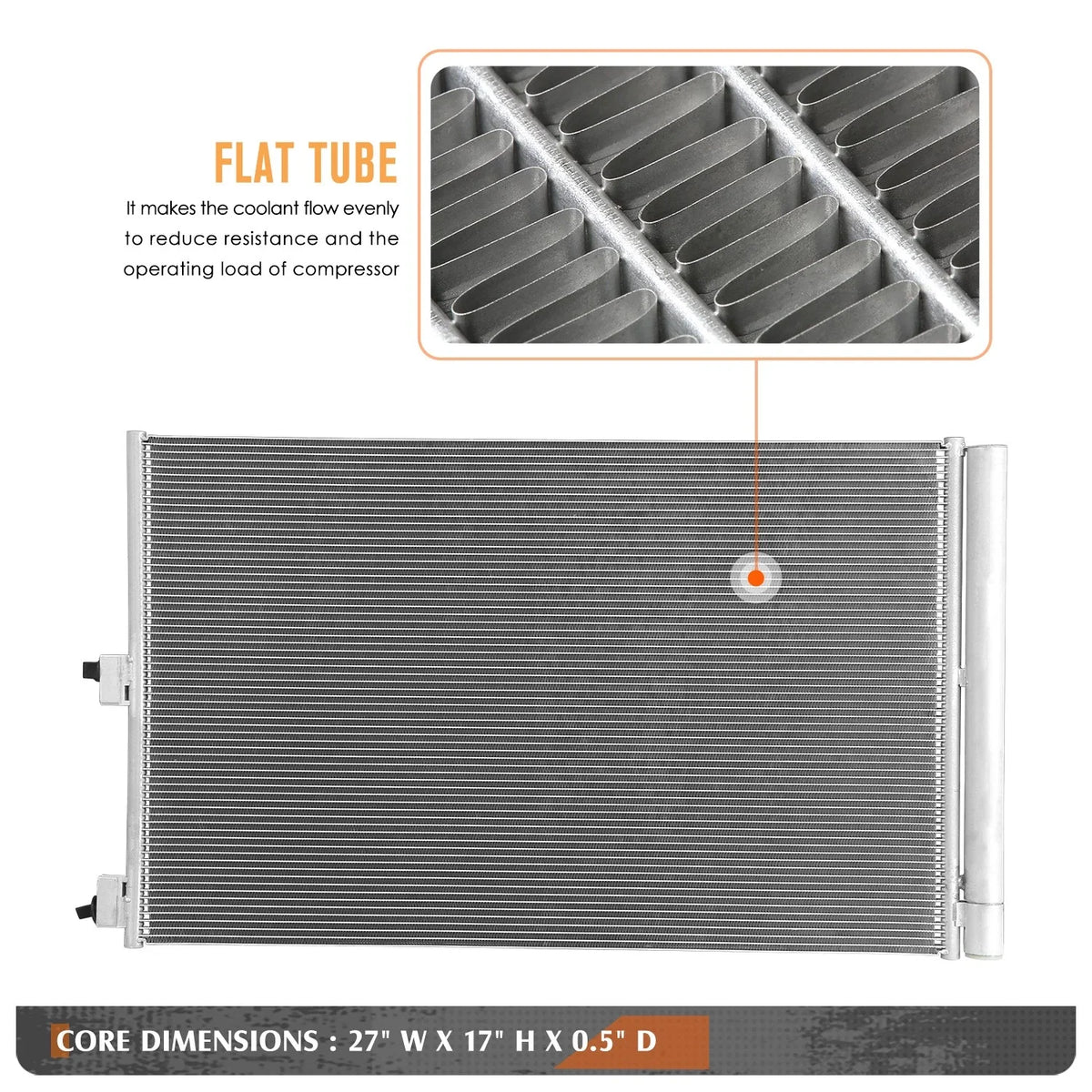Aluminum A/C Condenser for Mercedes AMG CLA45 GLA45 2014-2020