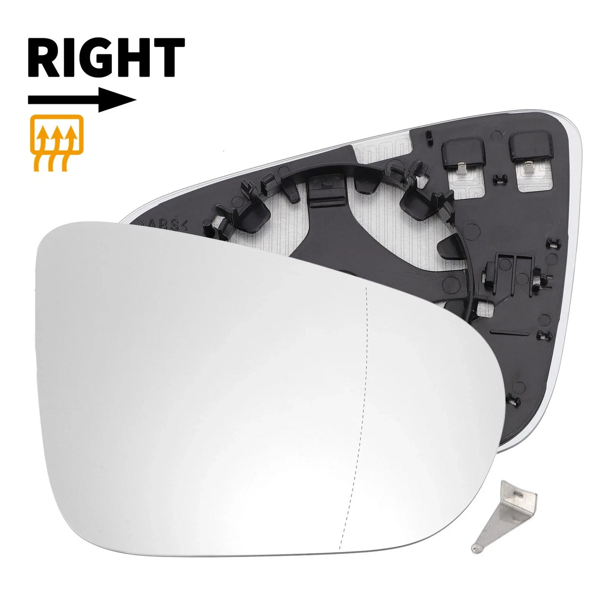 Heated Right Side Mirror Glass for Volkswagen Golf Mk6 (2009–2014)