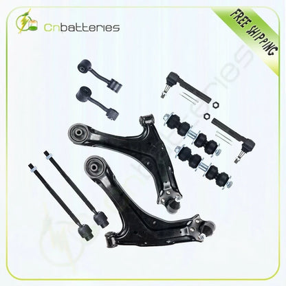Front Lower Control Arms, Tie Rods & Rear Sway Bar Set for Chevy