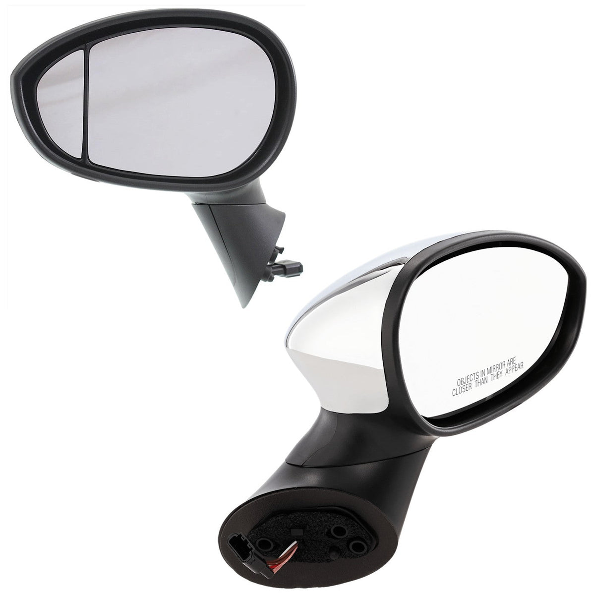 Set of 2 Heated Mirrors for Fiat 500