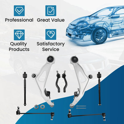 Set of 8 Front Control Arms for Nissan Pathfinder Infiniti QX60 2013-2019