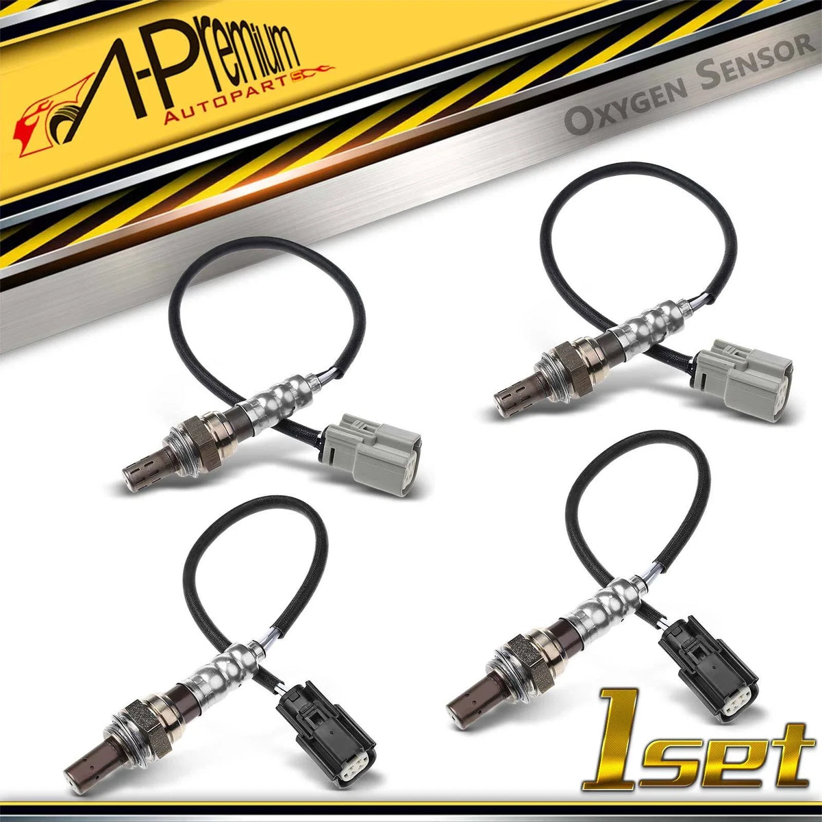 Set of 4 O2 Oxygen Sensors for Ford Fusion Lincoln MKZ