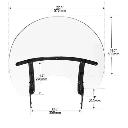 Clear Windshield for Harley Softail Fatboy (2000-2017)