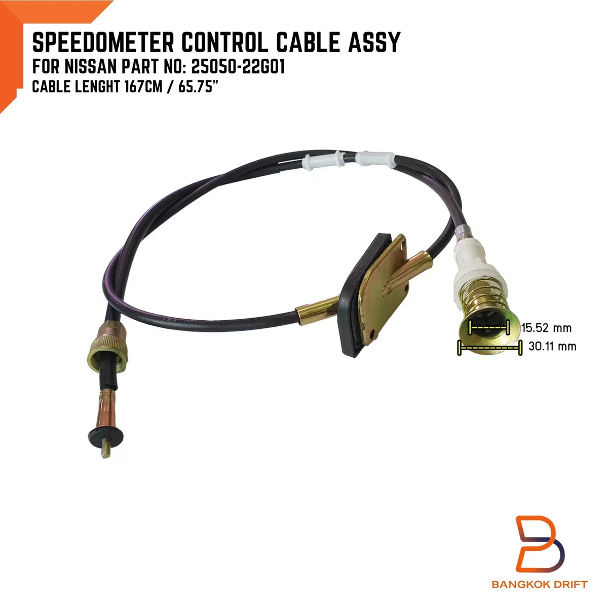 Speedometer Cable for Nissan Navara Ute D21 TD25 (1986-1997)