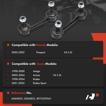 Rear Sway Bar Link Pair with Ball Joint for Honda Passport 2002
