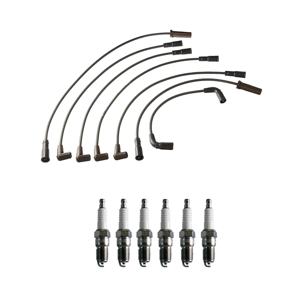 Denso 7mm Wire Set & 6 U-Groove Spark Plugs for Chevy GMC 4.3L V6