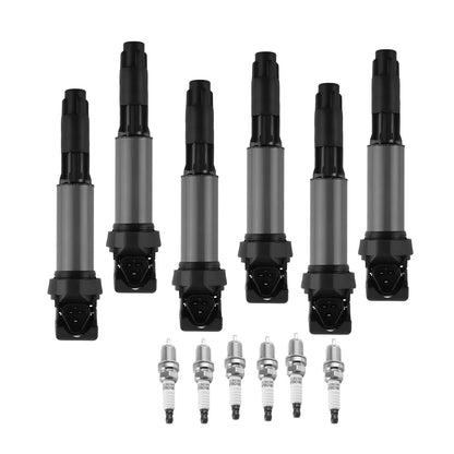 Ignition Coil & Spark Plug Pack of 6 for BMW 320i 325Ci 330i M3 X3