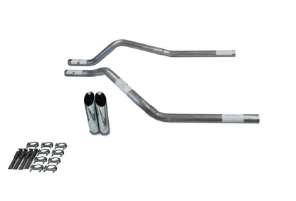 2.5 Inch Dual Exhaust System No Muffler Slash Tips for 2000-2004 Blazer