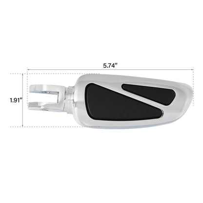 Chrome Finish Footpegs for Harley Low Rider (2018–2025)