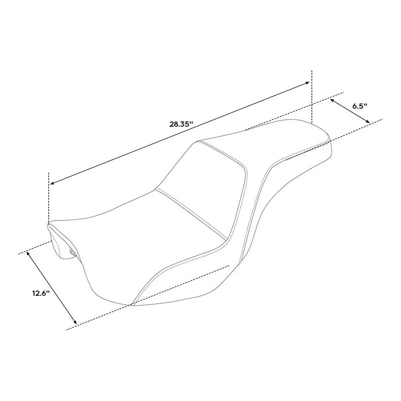 Driver and Passenger Seat Assembly for Dyna Street Bob 2006-2017