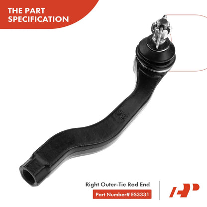 4-Piece Front Tie Rod Ends Sway Bar Link for Honda Civic 1999-2000