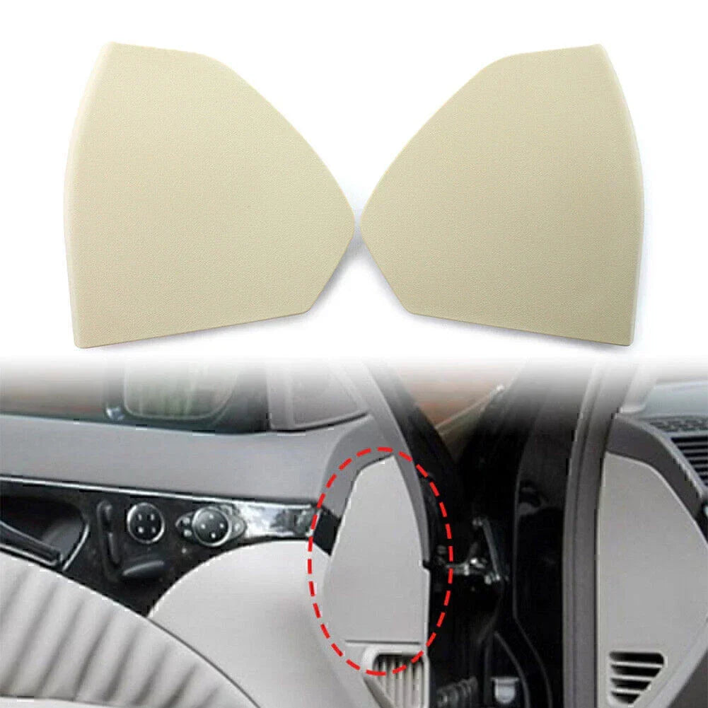 Pair of Beige Front Door ABS Upper Covers for Mercedes W211 E-Class 2003-2009