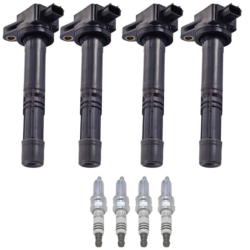 4X Ignition Coils + 4X Spark Plugs for Honda Accord (2008–2012) Civic (2012–2015) UF602