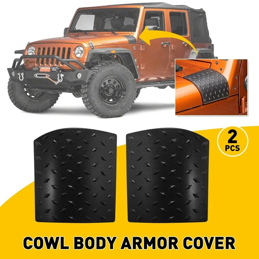 Cowl Body Armor Covers - 2 Pack for Jeep Wrangler JK (2007-2018)