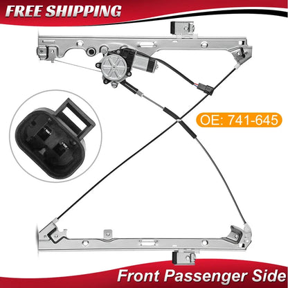 2007-2014 Front Window Regulator with Motor for Chevy GMC Silverado