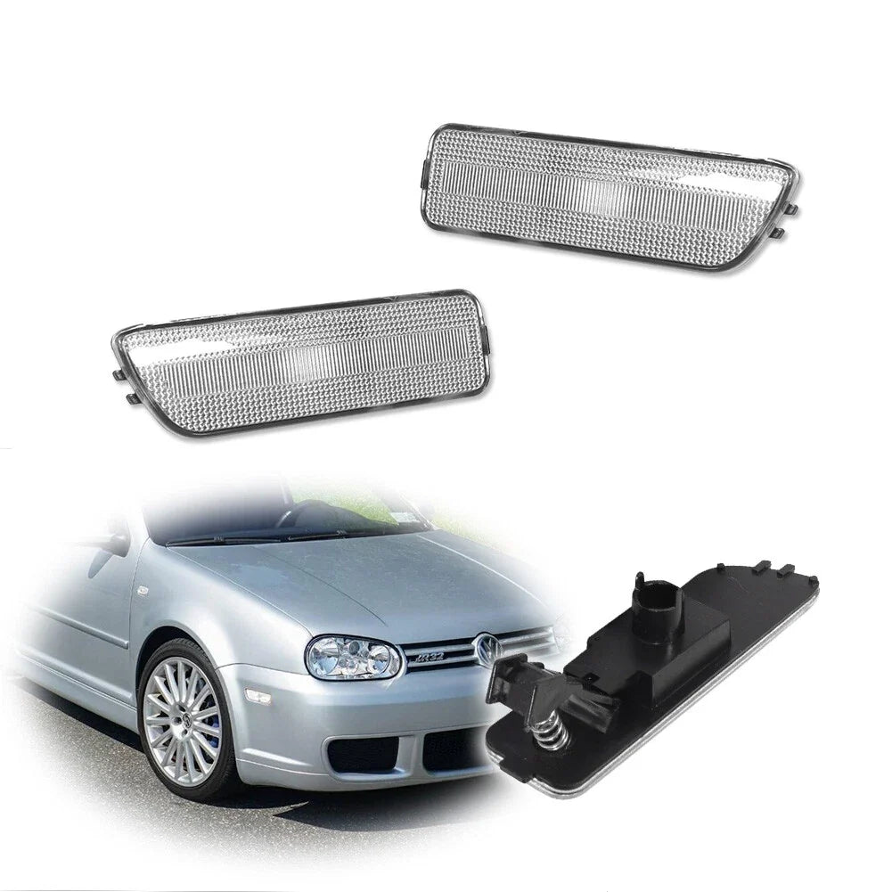 Clear Front Bumper Side Marker for VW Golf GTI R32 Jetta (1999–2005)