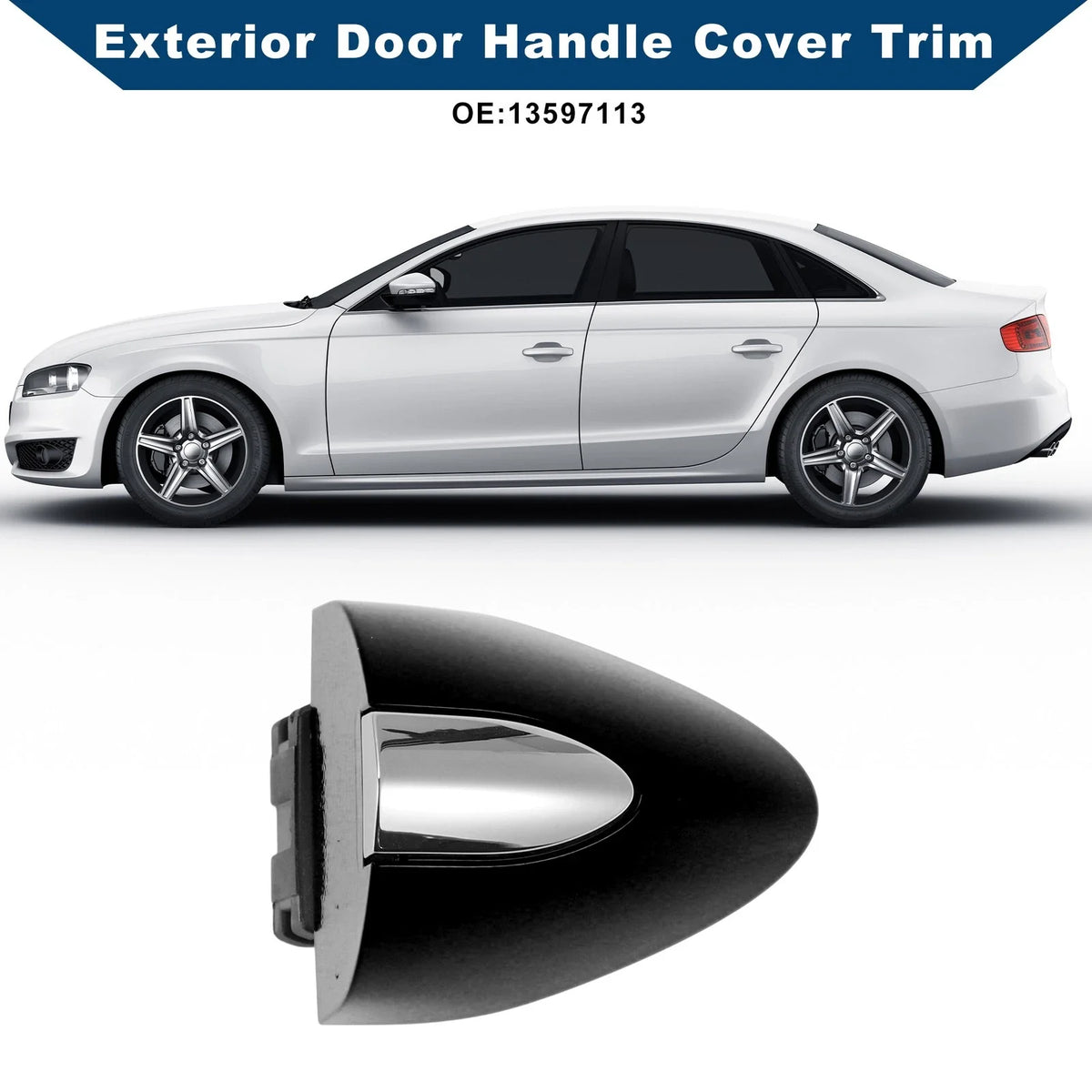 Exterior Door Handle Cover Trim for Buick LaCrosse (2017–2019) Black