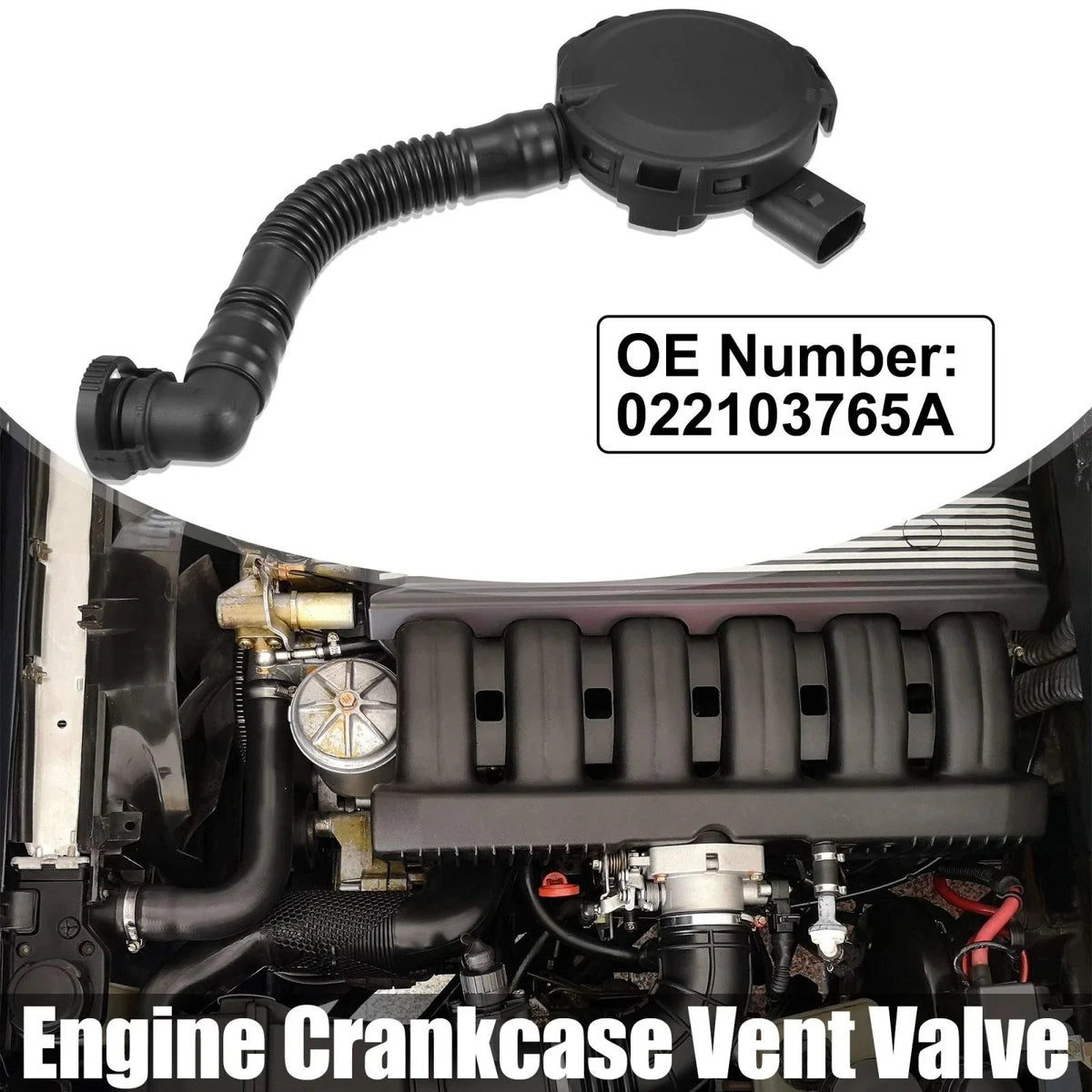 PVC Engine Crankcase Vent Valve 022103765A for Volkswagen Touareg (2004–2006)