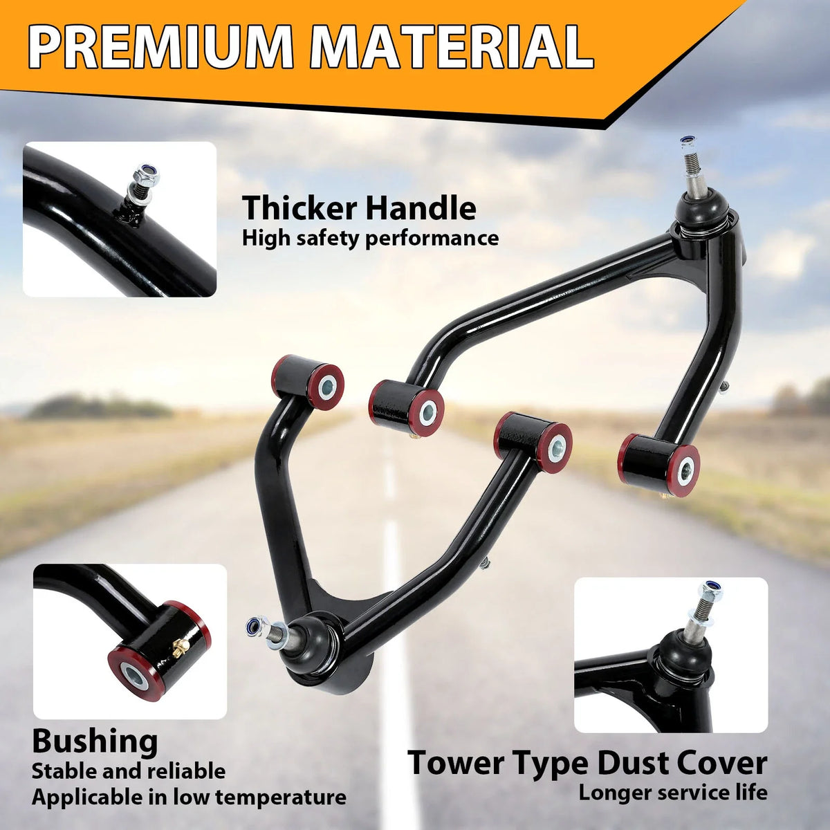 Front Upper Control Arms for Chevy Silverado GMC Sierra (2014–2018) 2-4" Lift