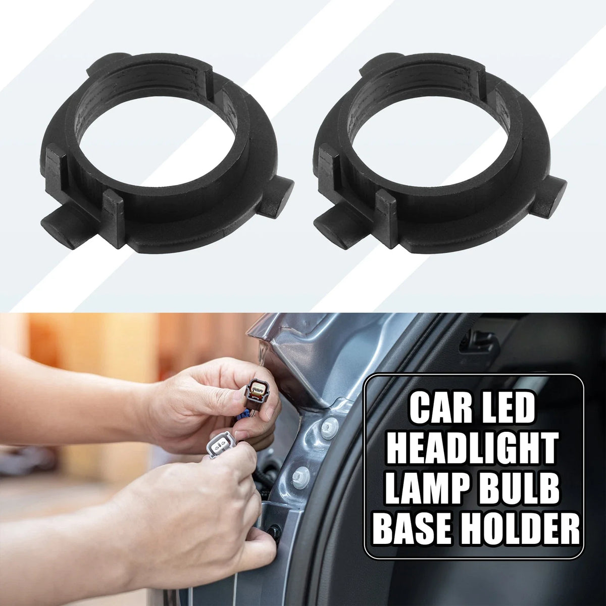 H7 LED Low Beam Headlight Bulb Base Holder for KIA K3 K5 K7 (1 Pair)