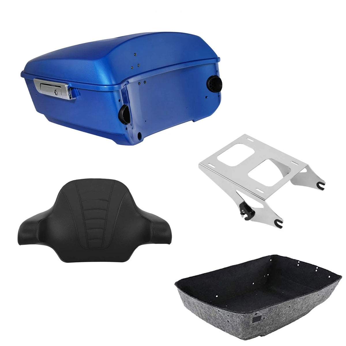 Trunk Backrest Mounting Rack - Blue for Harley Road Glide (2014-2026)