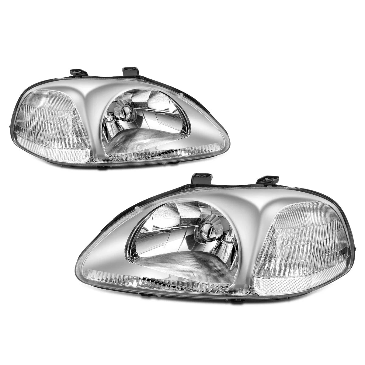 Chrome Housing Headlight Clear Corner Signal Lamp for Honda Civic EJ/EM/EK (1996–1998)