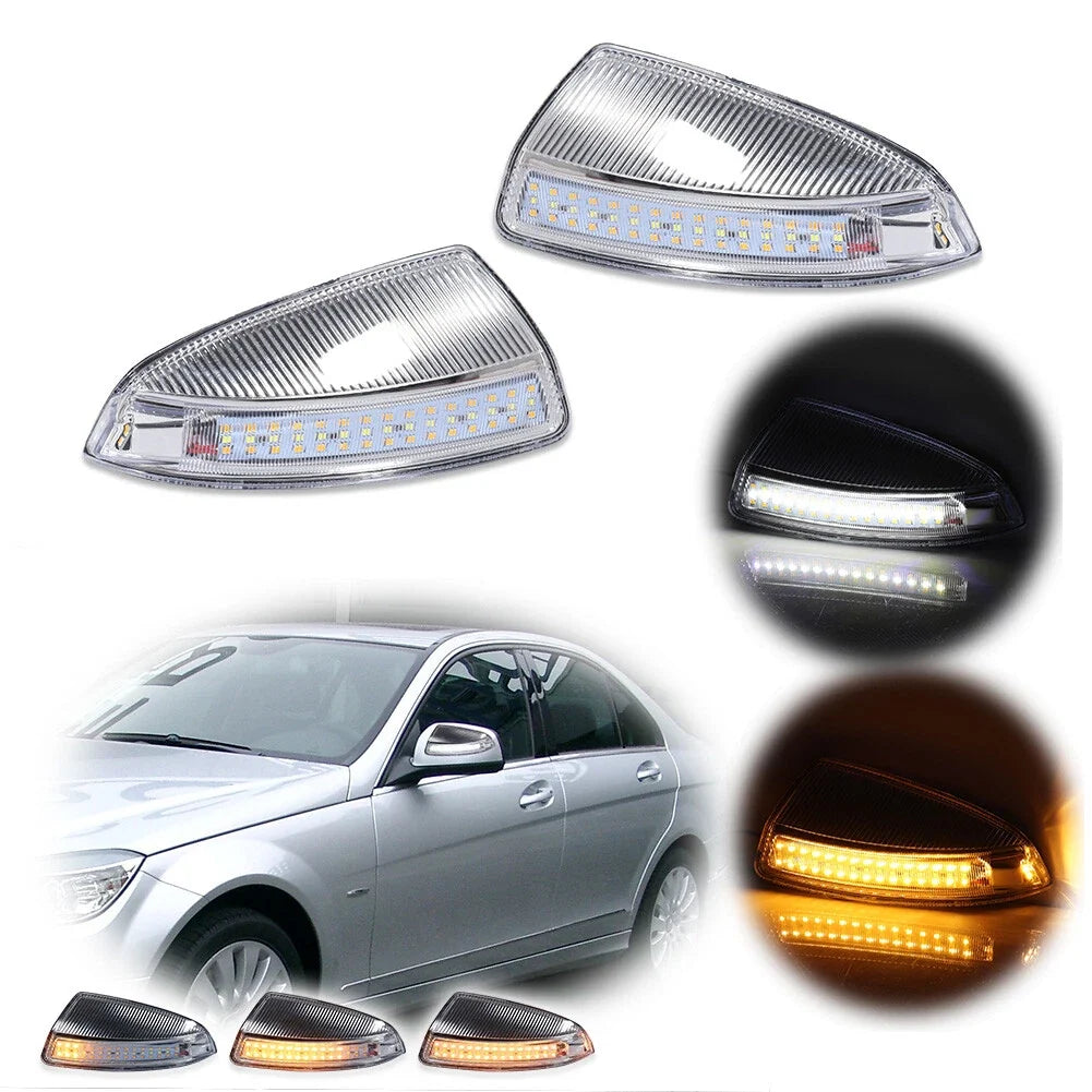 Dynamic LED Side Mirror Signal Lights for Benz C-Class V-Class