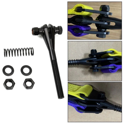 2X Limit Strap Clevis Adjustable Heavy Duty Weld On Mounting Kit Black