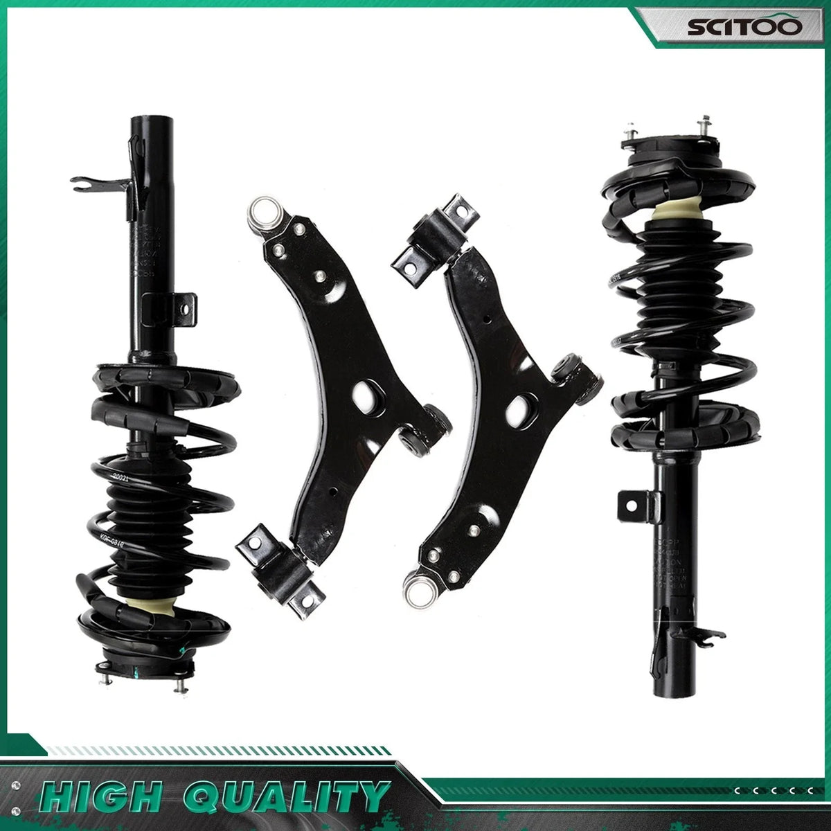 Front Strut & Lower Control Arm Set with Coil Springs for 2000-2004 Focus