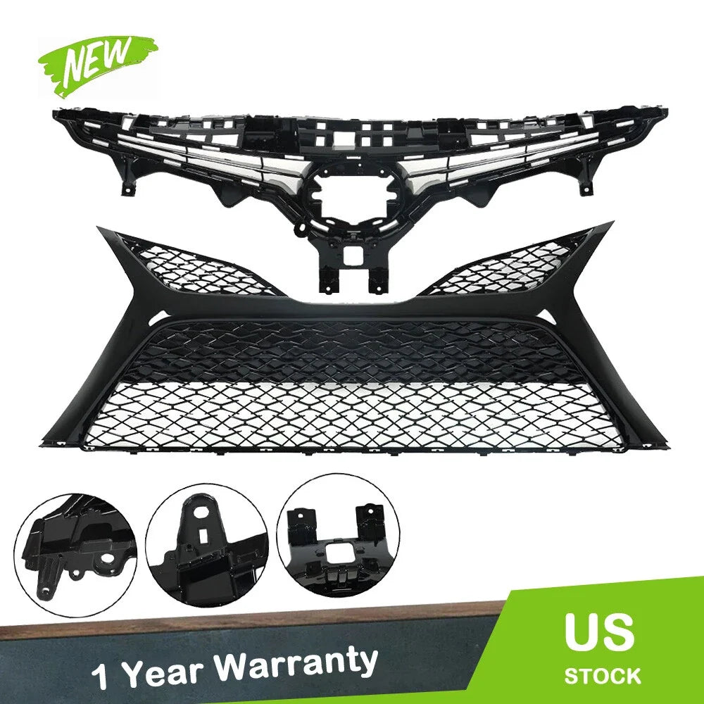 Front Bumper Upper & Lower Grille for Toyota Camry (2018–2019)