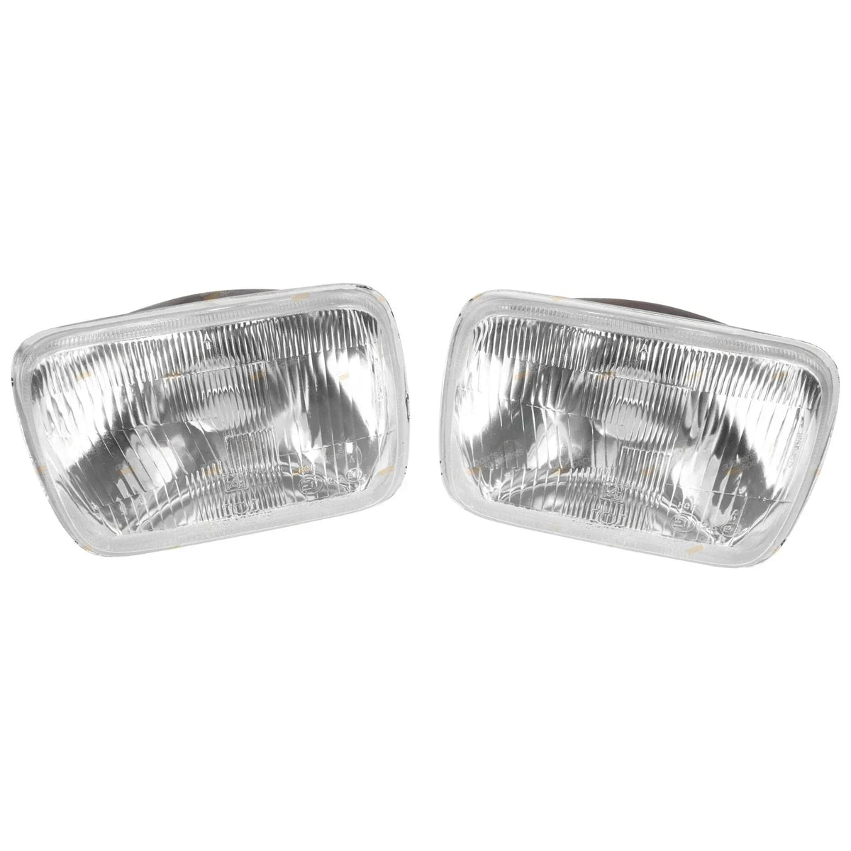 Semi Sealed Beam Glass Headlight Pair H4 - 7" x 5