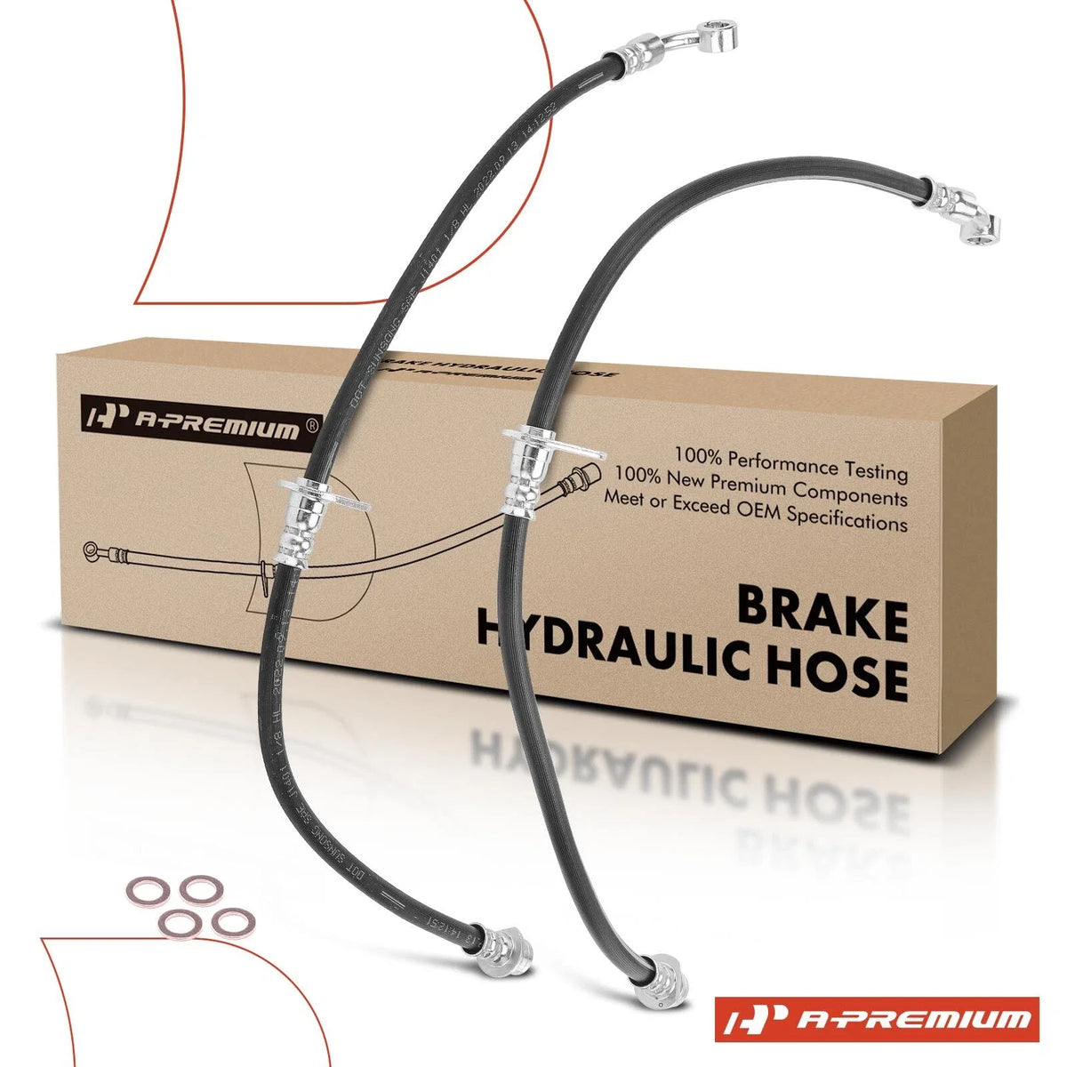 2X Front Brake Hydraulic Hose for Honda CR-V (2002–2006)