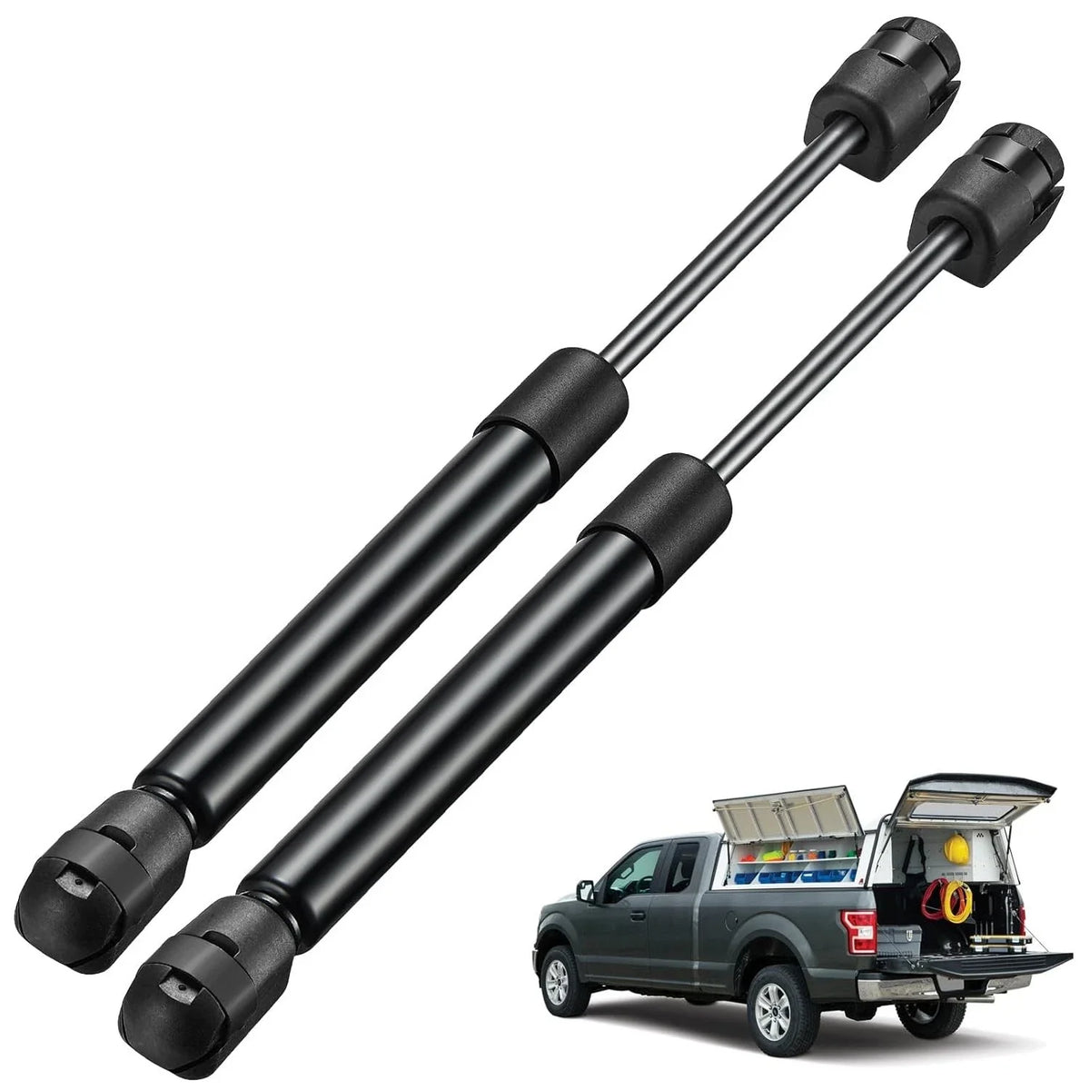 2x Gas Struts for Camper Rear Window Toolbox (9.8in, 22lbs/100N)