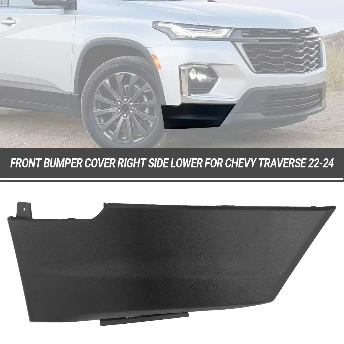 Front Right Passenger Bumper Lower Fascia for Chevy Traverse (2022–2024)