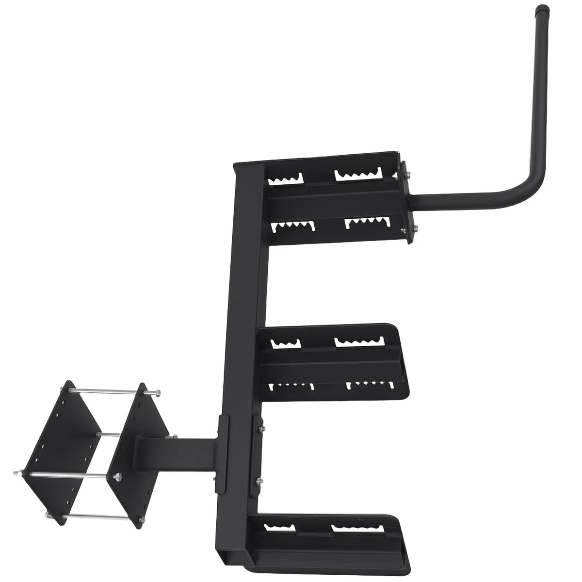 3-Step Boat Trailer Mount Step for Universal Boats - Steel, Black