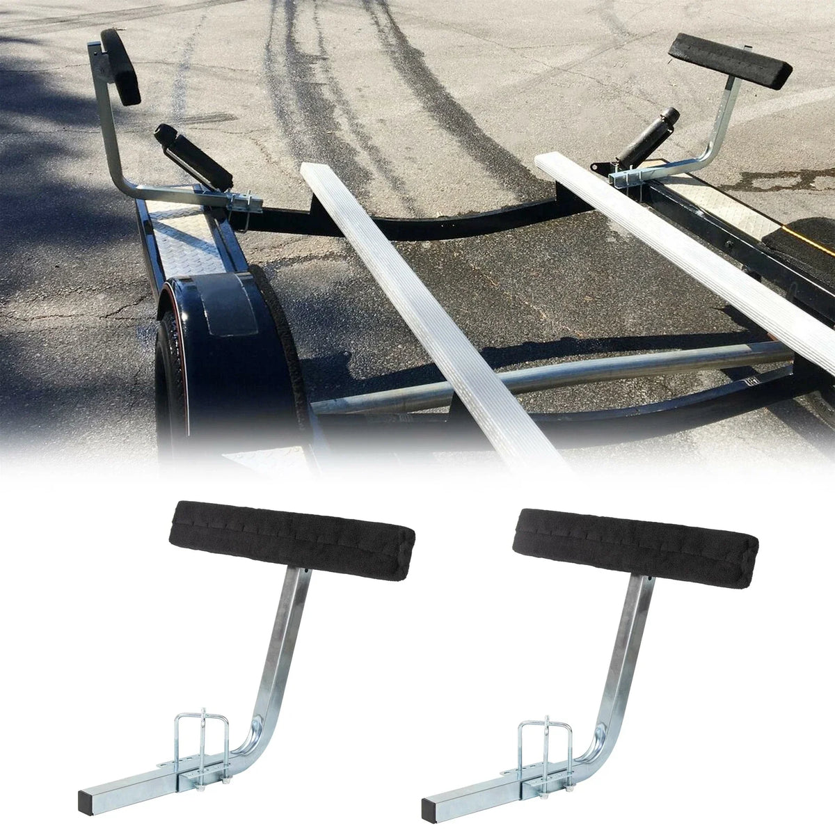 Boat Trailer 2' Side Guide Bunk Board (75 Degree)