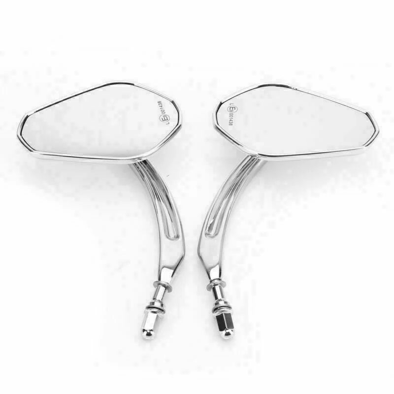 Chrome Classic Long Stem Motorcycle Mirrors for Cruiser Dyna (T9)