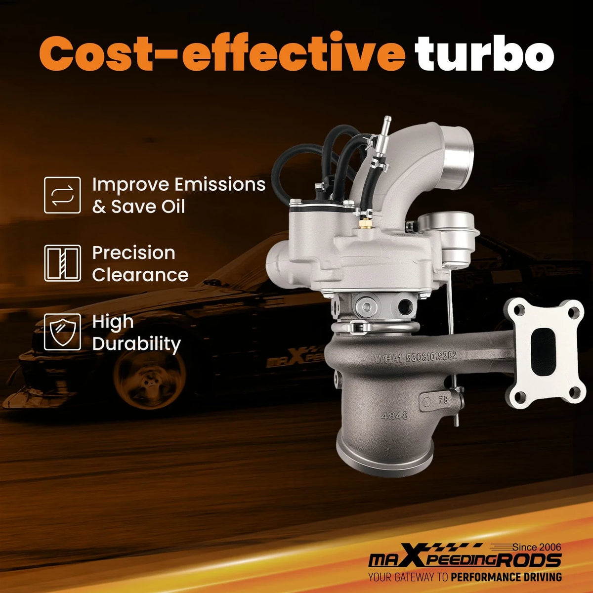 Turbo K03 for Ford Fusion SE 2.0L EcoBoost 2013-2016 CJ5Z6K682