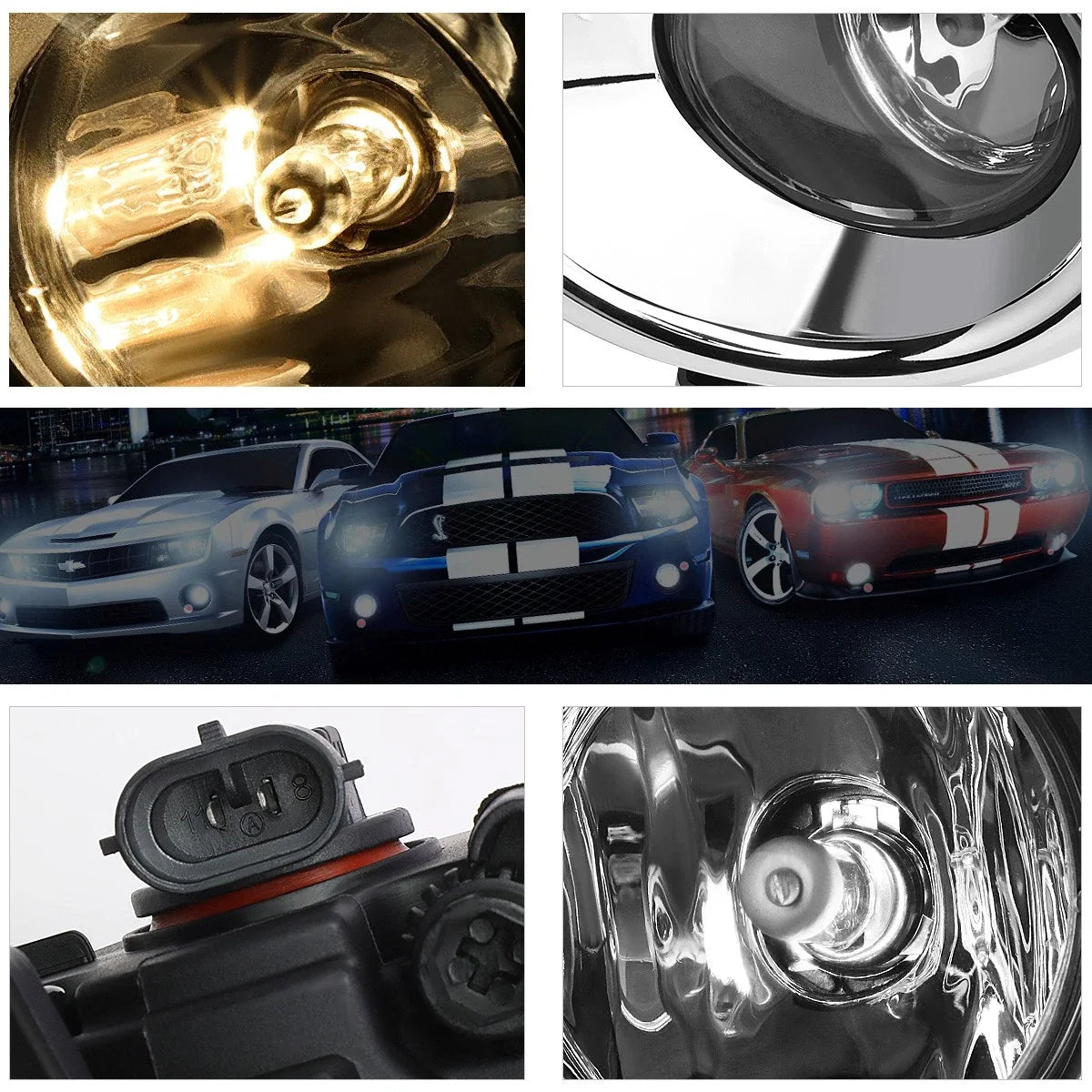 Fog Lights with Clear Lens & Chrome Bezel + Switch for Pathfinder 2013-2016