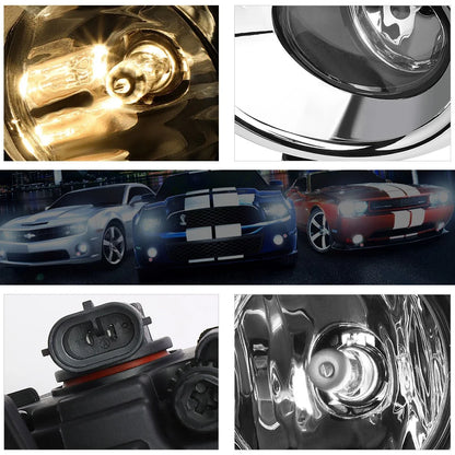 Fog Lights with Clear Lens & Chrome Bezel + Switch for Pathfinder 2013-2016