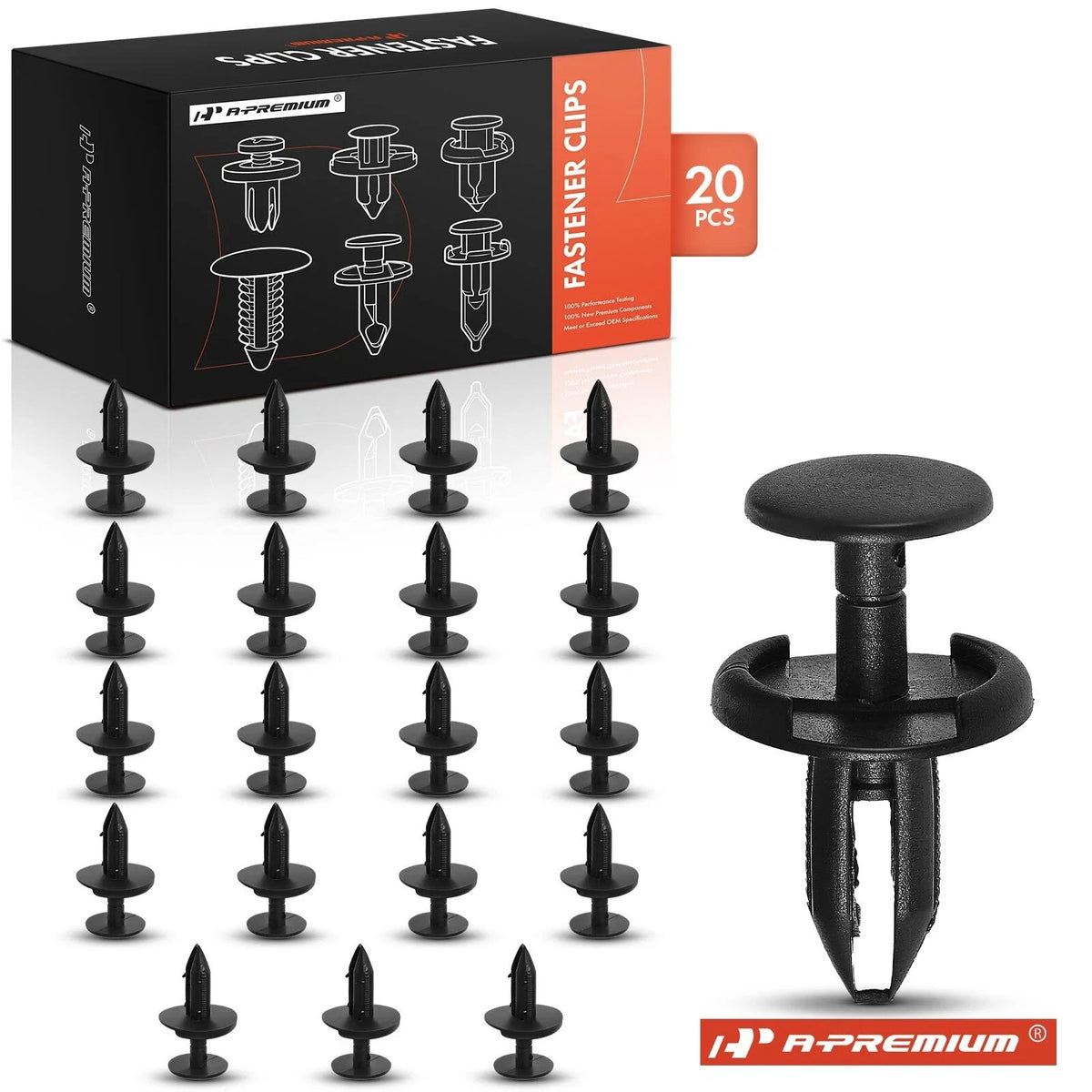 20Pcs 6mm Nylon Bumper Fender Retainer Clips for Chevrolet