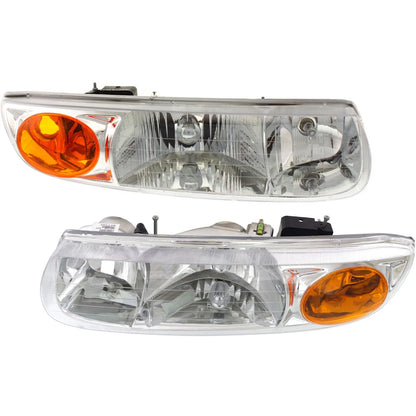 Headlight Assembly Set of 2 for Saturn SL2 SL1 (2000–2002) - Left Right Side