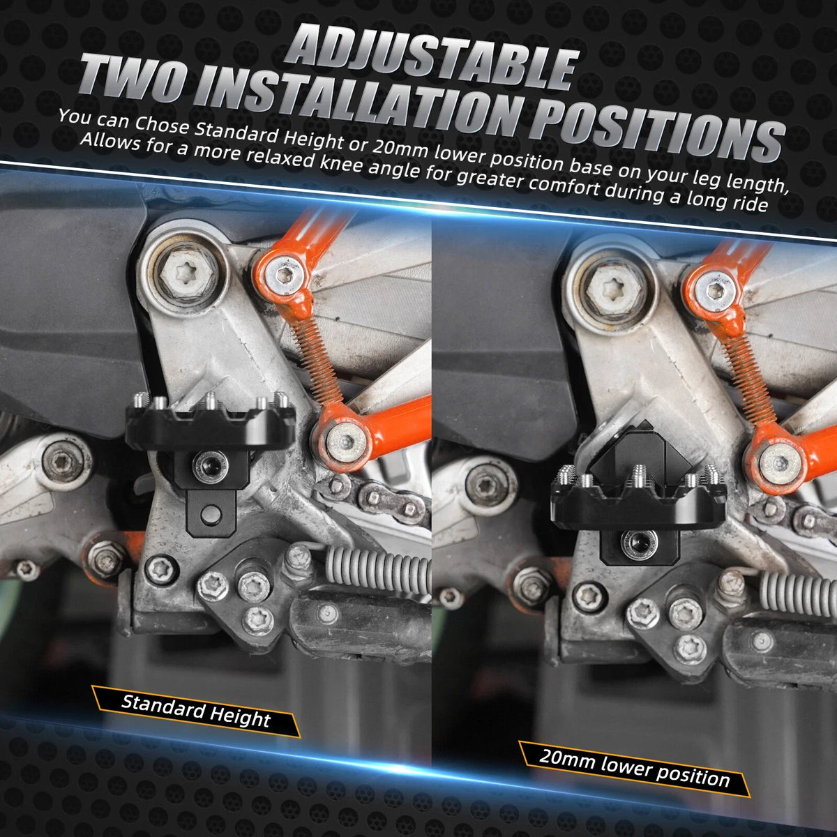NICECNC Enlarger Foot Pegs for KTM 690 Enduro R (2026)