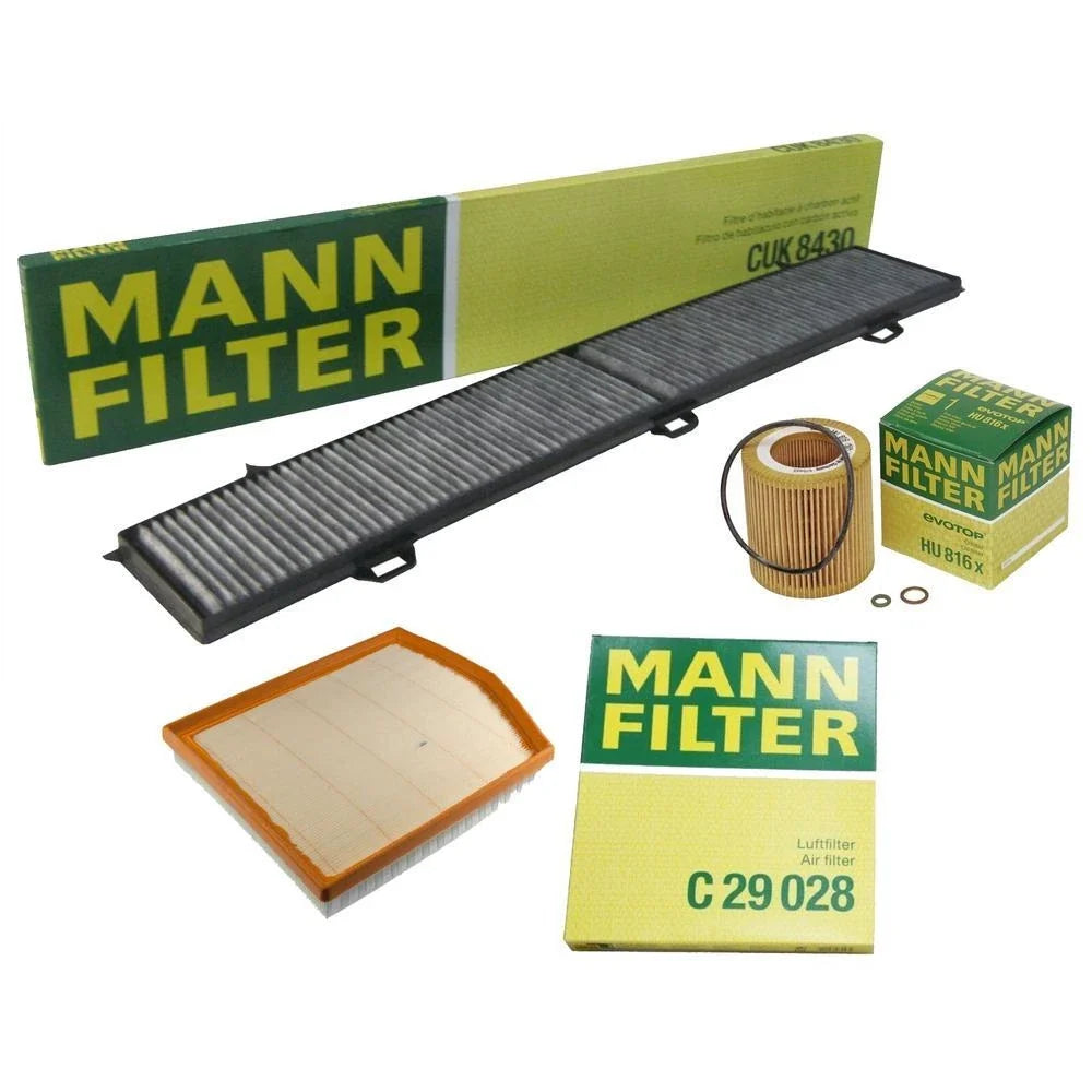Mann Oil Air Carbon Cabin Filter Service Kit for BMW E82 E88 E92 E93 (2007–2013)