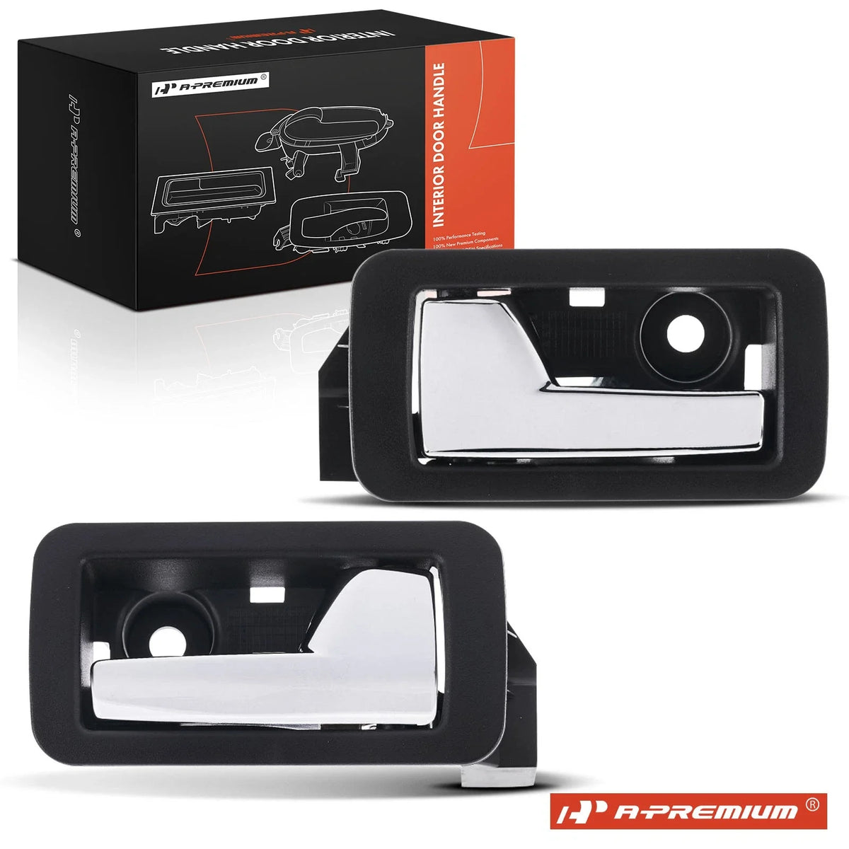2X Rear Black Chrome Interior Door Handle for Ford Flex (2009–2018)