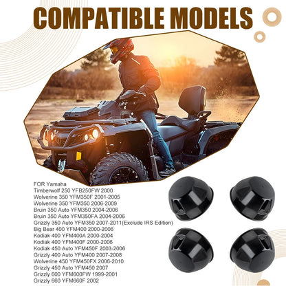 Rubber Wheel Caps Set of 4 for Yamaha Grizzly 350-660 (2007-2014)